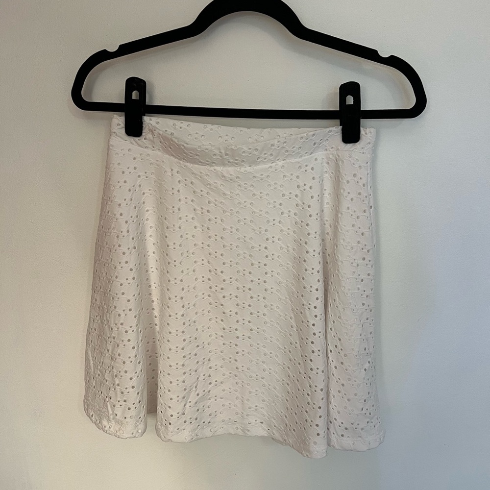 Altar'd State White Eyelet Skater Skirt